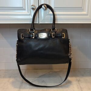 Michael Kors Black Leather East West Hamilton XL Tote